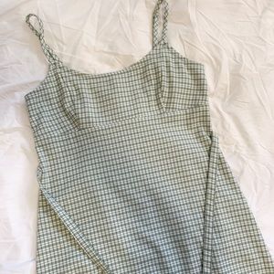 Brandy Melville green plaid Colleen dress